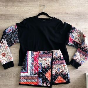 Matching Paisley Print Sweater & Skirt Set!